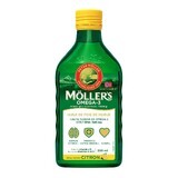 Moller'S Omega-3 cod liver oil liquid , natural lemon flavor 250 ml