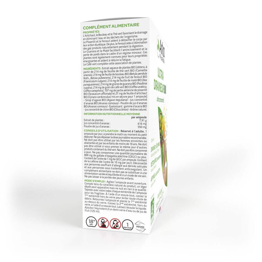 Arkopharma Arkofluids Ultra Draining Organic 30 Ampules