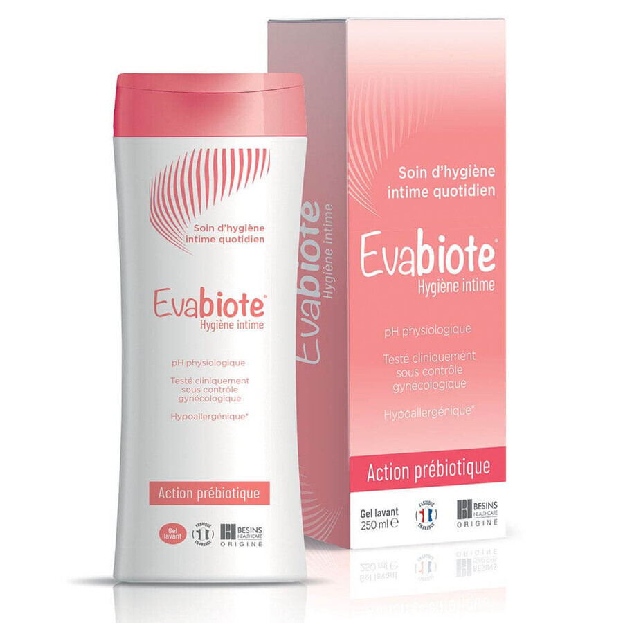 Besins Healthcare Cleansing Gel for Intimate Hygiene Evabiote Prebiotic Action 250ml