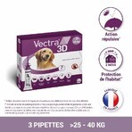Ceva Vectra Spot-on Solution for Dog >25-40kg 3 pipettes Ceva Vectra Spot-on Solution for Dog >25-40kg 3 pipettes