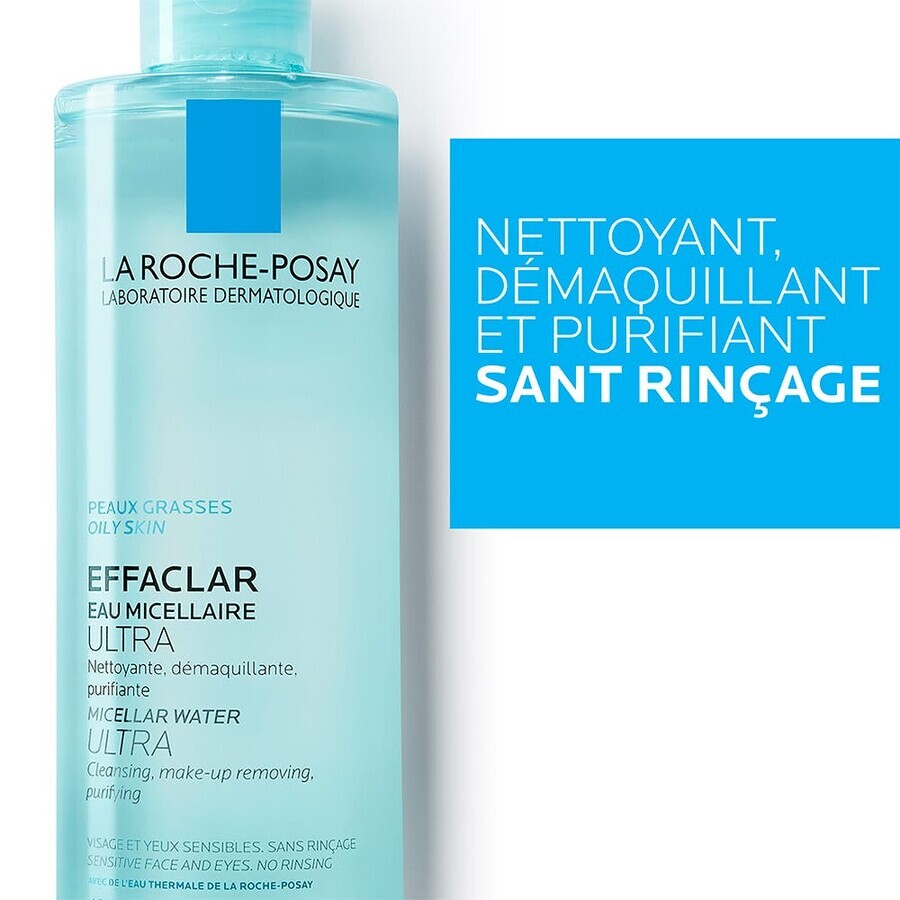 La Roche-Posay Effaclar Agua Micelar purificante rostro y ojos para pieles grasas 400ml La Roche-Posay Effaclar Agua Micelar purificante rostro y ojos para pieles grasas 400ml