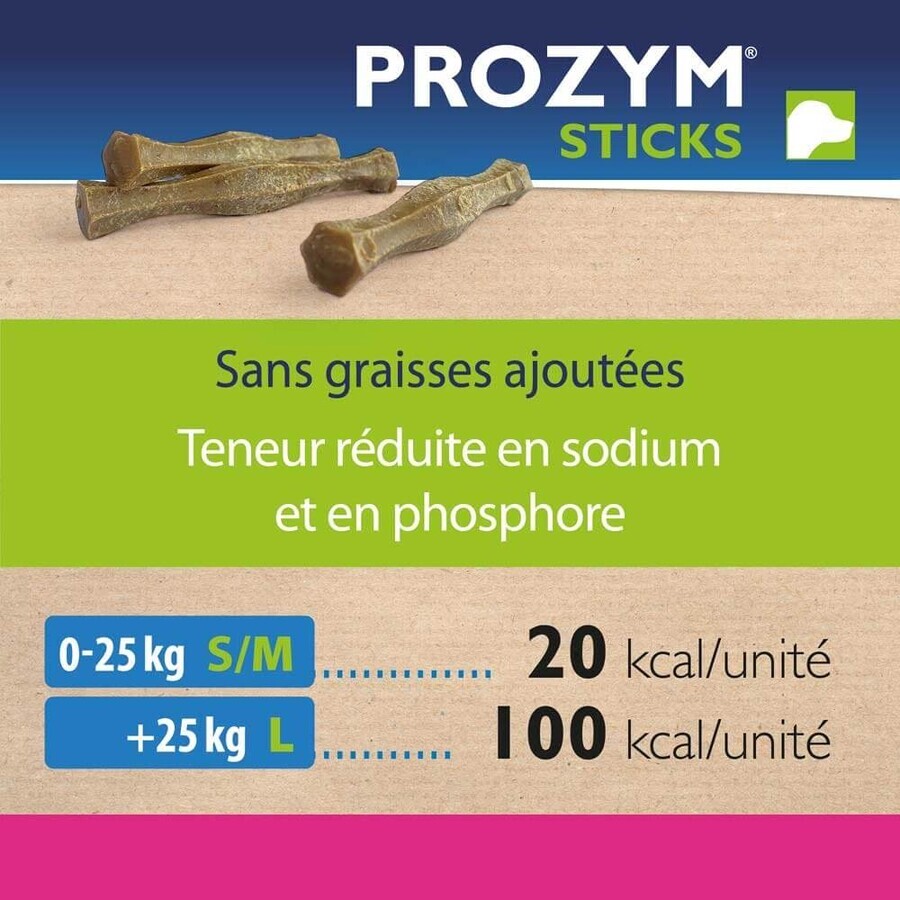 Ceva Prozym Sticks à mâcher RF2 pour l'hygiène bucco-dentaire Sticks pour animaux de 0 à 25kg x12
