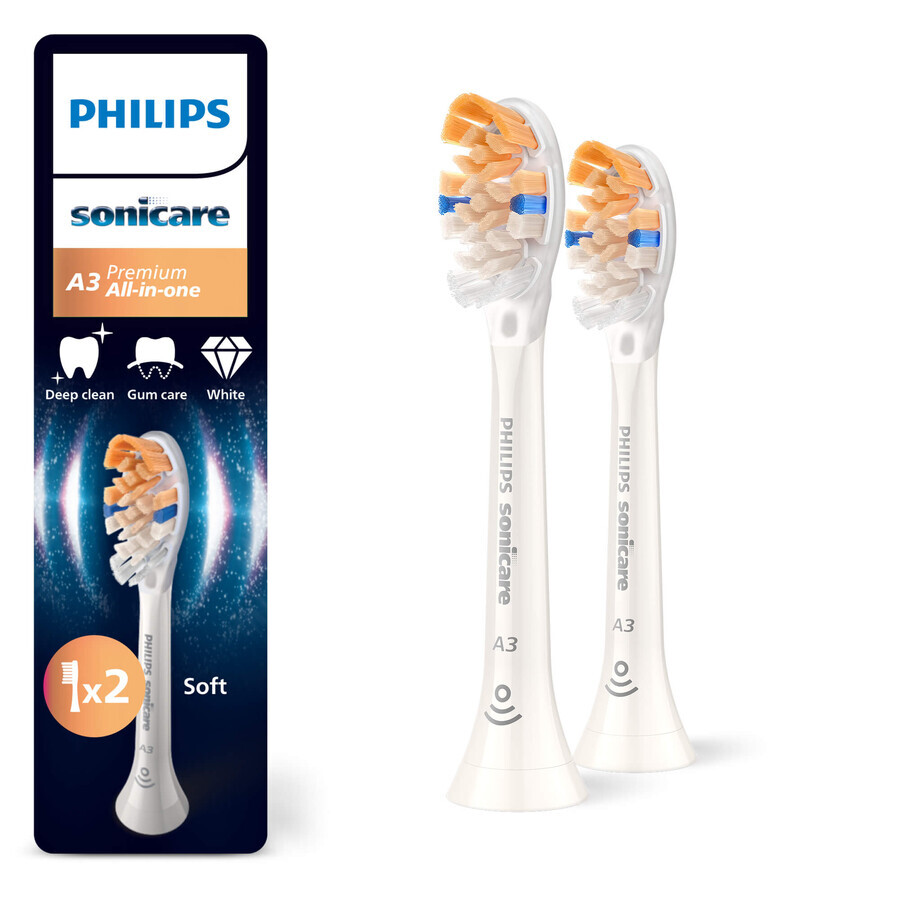 Vervangingsborstels voor Philips Sonicare All-in-One sonische borstel, HX9092/87, 2 stuks, Philips