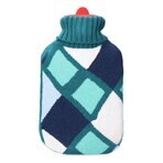 Hot Water Bottle EDM 76775 Blue Squared Wool 2 L Hot Water Bottle EDM 76775 Blue Squared Wool 2 L