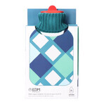 Hot Water Bottle EDM 76775 Blue Squared Wool 2 L Hot Water Bottle EDM 76775 Blue Squared Wool 2 L