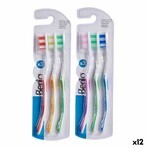 Toothbrush Berilo AR1410005 Yellow Blue Red Green Pink (12 Units) Toothbrush Berilo AR1410005 Yellow Blue Red Green Pink (12 Units)