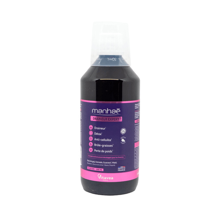 Blackcurrant flavored drink Draineur Expert, 500 ml, Manhae