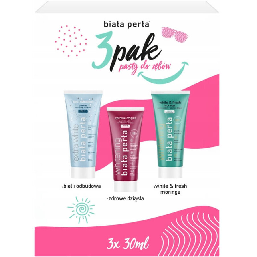 Buy White Pearl Toothpaste Set, 3 x 30 ml White Pearl Toothpaste Set, 3 x 30 ml