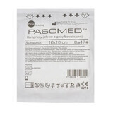 Pasomed Cotton gauze sterile compresses 17 threads 8 layers 10 cm x 10 cm, 3 pieces