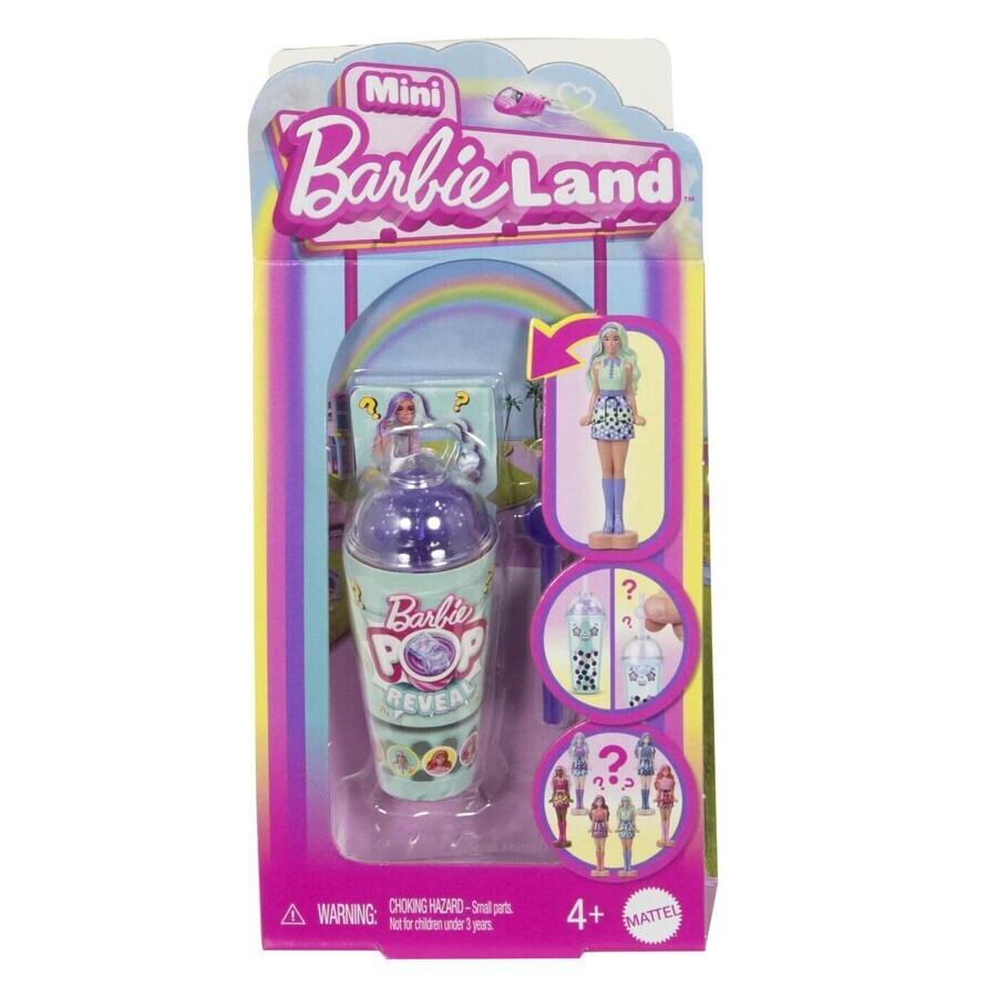 Mini BarbieLand Pop Reveal doll, 4 cm, 4 years+, Barbie