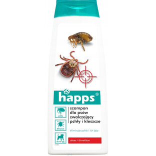 Happs, Dog shampoo for fleas and ticks, 250 ml