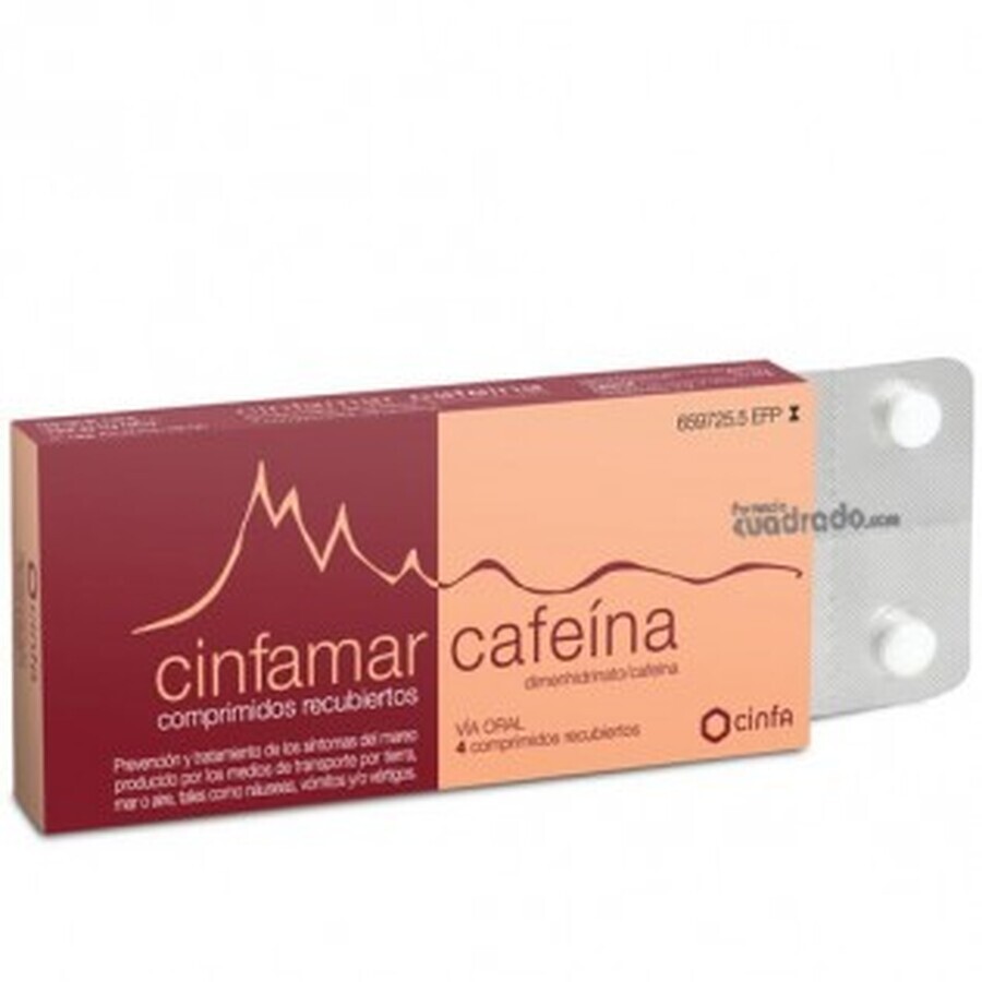 CINFAMAR CAFFEINE 50/50 MG 10 TABLETS