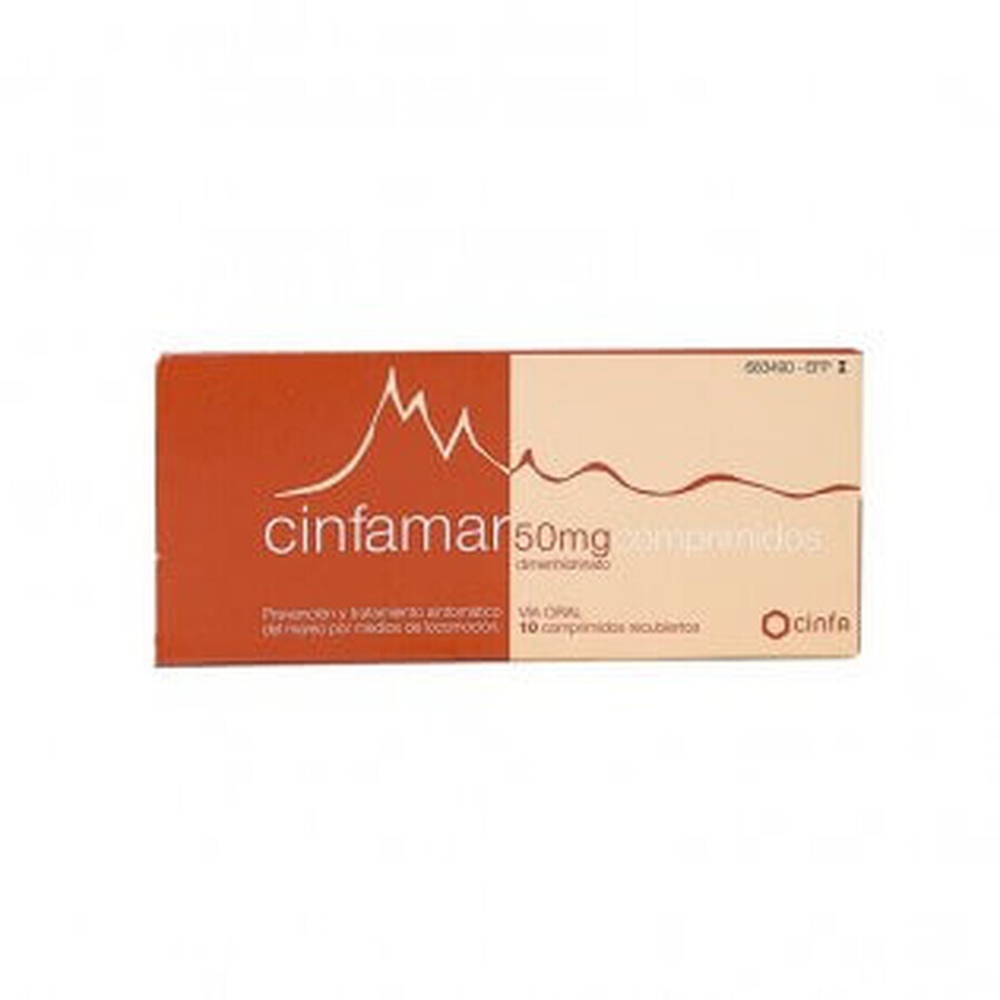 CINFAMAR 50 MG 4 COATED TABLETS