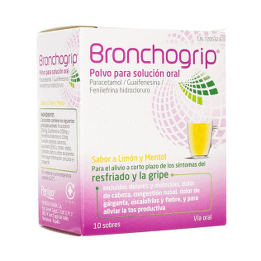 BRONCHOGRIP 10 SACHETS POWDER FOR ORAL SOLUTION
