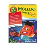 Omega-3 fish with lime and strawberry flavour, 36 jellies, Möller's