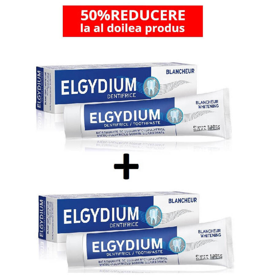 Buy Whitening toothpaste package, 75 + 75 ml, Elgydium Clinic (50% discount on the second product) Whitening toothpaste package, 75 + 75 ml, Elgydium Clinic (50% discount on the second product)