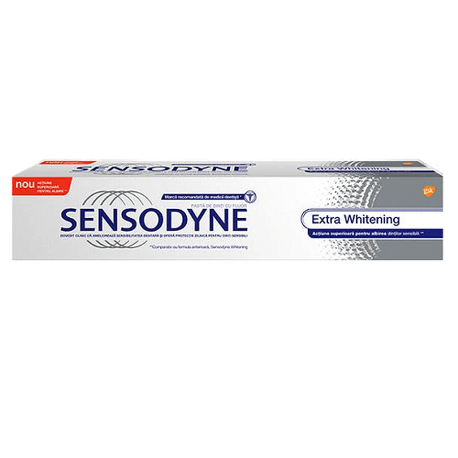 Extra Whitening toothpaste, 75 ml, Sensodyne
