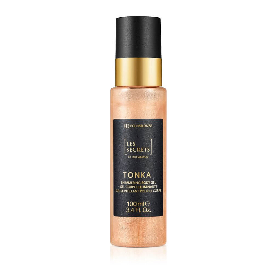 Les Secrets Tonka illuminating body gel with glitter particles, 100 ml, Equivalenza