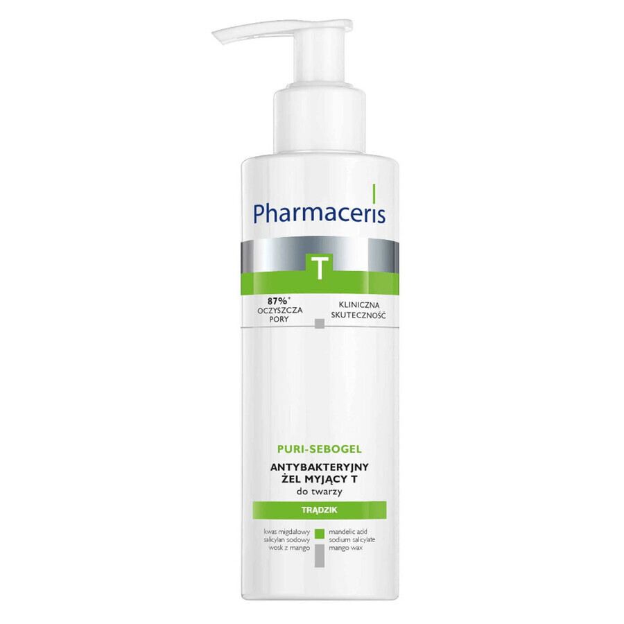 Set Pharmaceris T Sebo-Moistatic, moisturizing and soothing face cream, SPF 30, 50 ml + Puri-Sebogel, anti-bacterial T face wash gel, 80 ml