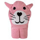 BabyMatex, Jimmy baby terry bath cover, 80 cm x 80 cm, pink cat