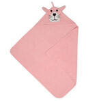 BabyMatex, Jimmy baby terry bath cover, 80 cm x 80 cm, pink cat BabyMatex, Jimmy baby terry bath cover, 80 cm x 80 cm, pink cat