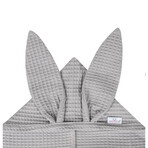 BabyMatex, Prestige Bunny waffle cotton bath cover, 70 cm x 140 cm, grey BabyMatex, Prestige Bunny waffle cotton bath cover, 70 cm x 140 cm, grey