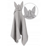 BabyMatex, Prestige Bunny waffle cotton bath cover, 70 cm x 140 cm, grey BabyMatex, Prestige Bunny waffle cotton bath cover, 70 cm x 140 cm, grey