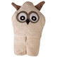 BabyMatex, Jimmy baby terry bath cover, 80 cm x 80 cm, brown owl
