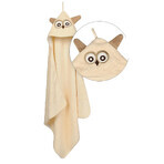 BabyMatex, Jimmy baby terry bath cover, 80 cm x 80 cm, brown owl BabyMatex, Jimmy baby terry bath cover, 80 cm x 80 cm, brown owl