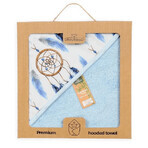 BabyMatex, terry bath cover Bamboo Design, 100 cm x 100 cm, blue