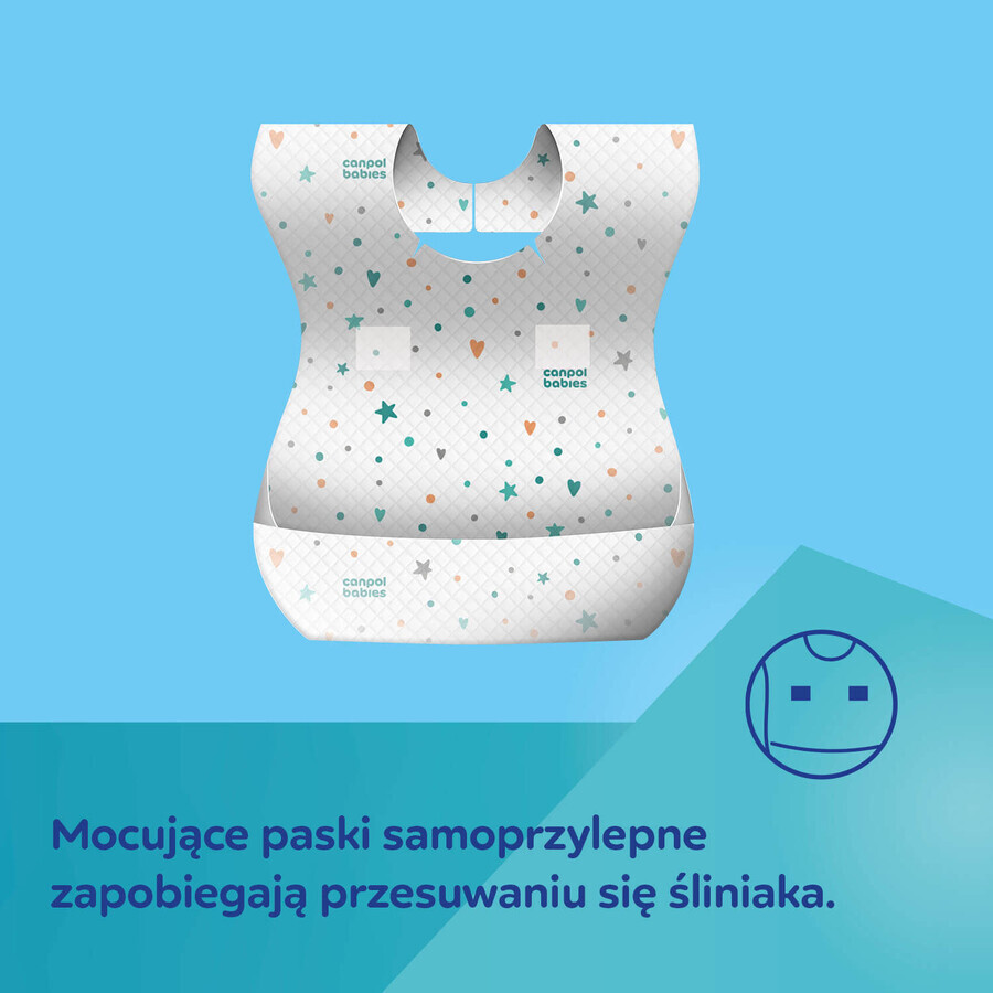 Canpol Babies, waterproof disposable bibs with pocket, 10 pieces