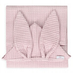 BabyMatex, Prestige Bunny waffle cotton bath cover, 70 cm x 140 cm, pink BabyMatex, Prestige Bunny waffle cotton bath cover, 70 cm x 140 cm, pink