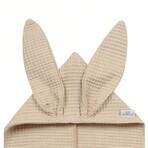 BabyMatex, Prestige Bunny waffle cotton bath cover, 70 cm x 140 cm, beige BabyMatex, Prestige Bunny waffle cotton bath cover, 70 cm x 140 cm, beige