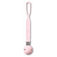 BabyOno, silicone pacifier tag, pink
