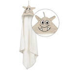 BabyMatex, Jimmy baby terry bath cover, 80 cm x 80 cm, gray monster BabyMatex, Jimmy baby terry bath cover, 80 cm x 80 cm, gray monster