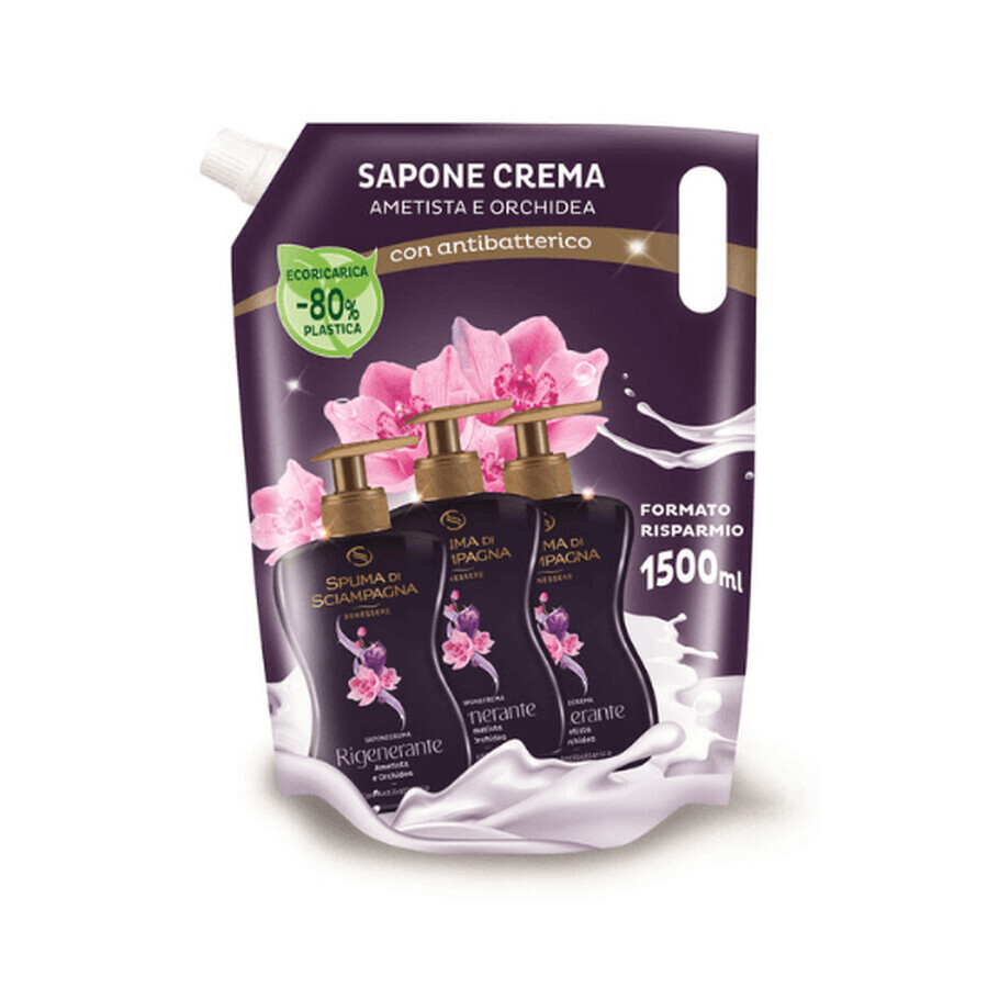 Orchid &amp; Amethyst Soap Reserve, 1500ml, Champagne Foam