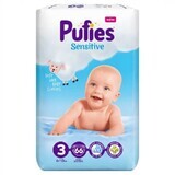 Sensitive Diapers No. 3, 6-10 kg, 66 pieces, Pufies