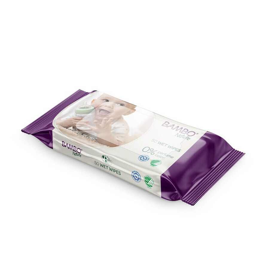 Cumpără Servetele umede Eco, 50 bucati, Bambo Nature Servetele umede Eco, 50 bucati, Bambo Nature