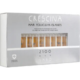 Complete dermato-cosmetic treatment for hair growth and hair loss, Hair Follicular Islands 2100, 10+10 ampoules, Labo