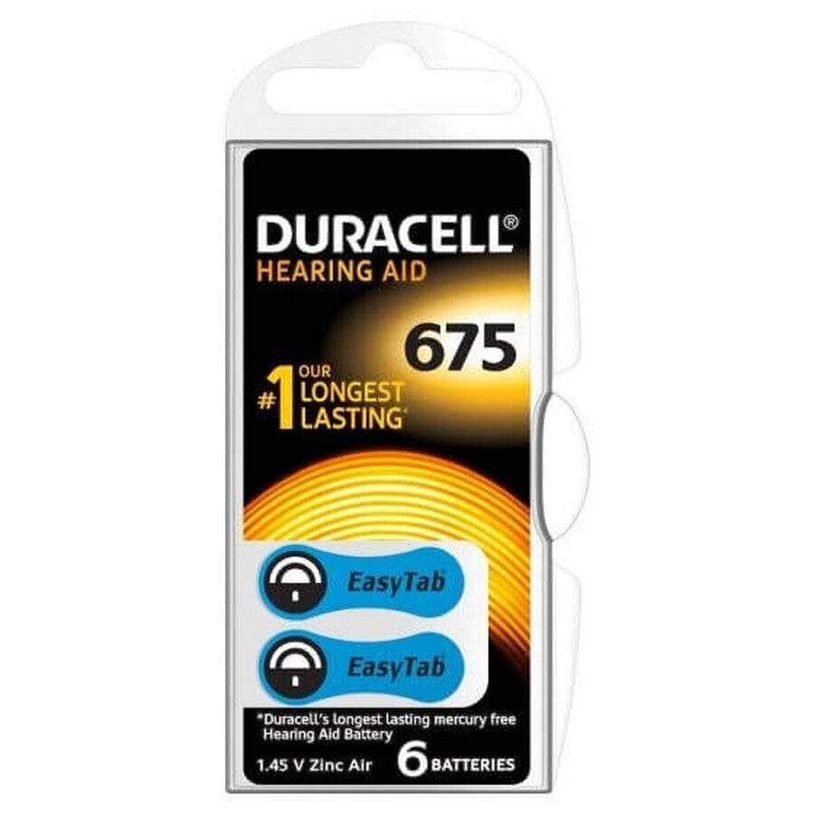 HA ZA675 hearing aid batteries, 6 pcs, Duracell