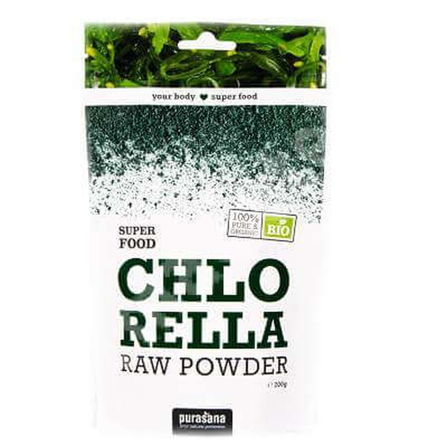 Chlorella powder, 200 g, Purasana