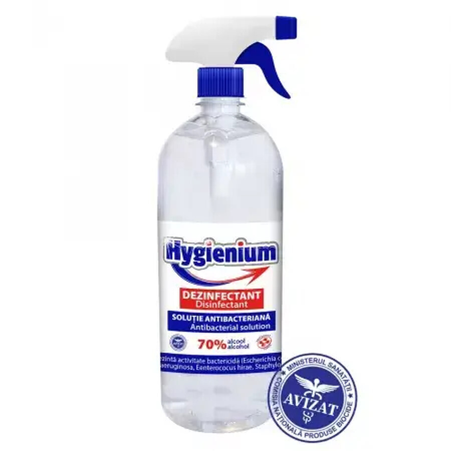 Antibacterial solution with 70% alcohol, 1000 ml, Hygienium
