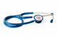 Blue stainless steel double capsule stethoscope, DM530B, Moretti