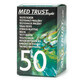 Glucose tests MED TRUST Light, 50 pieces, Med Trust