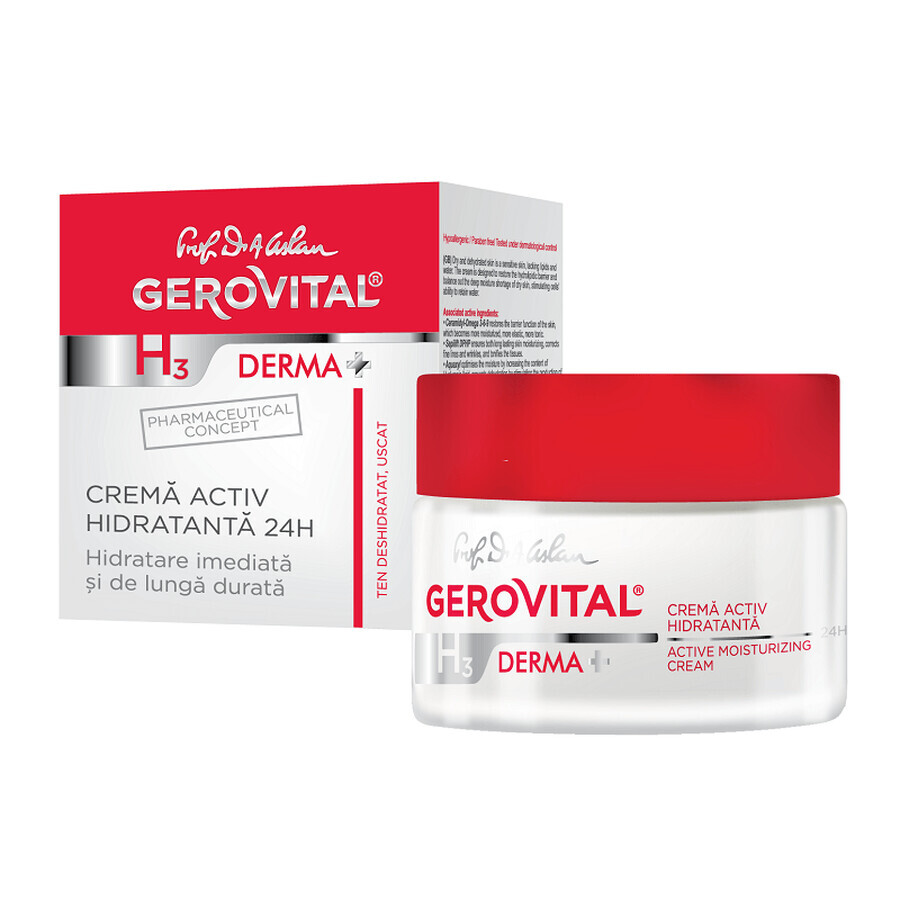 Gerovital H3 Derma+ active moisturizing cream, 50 ml, Farmec