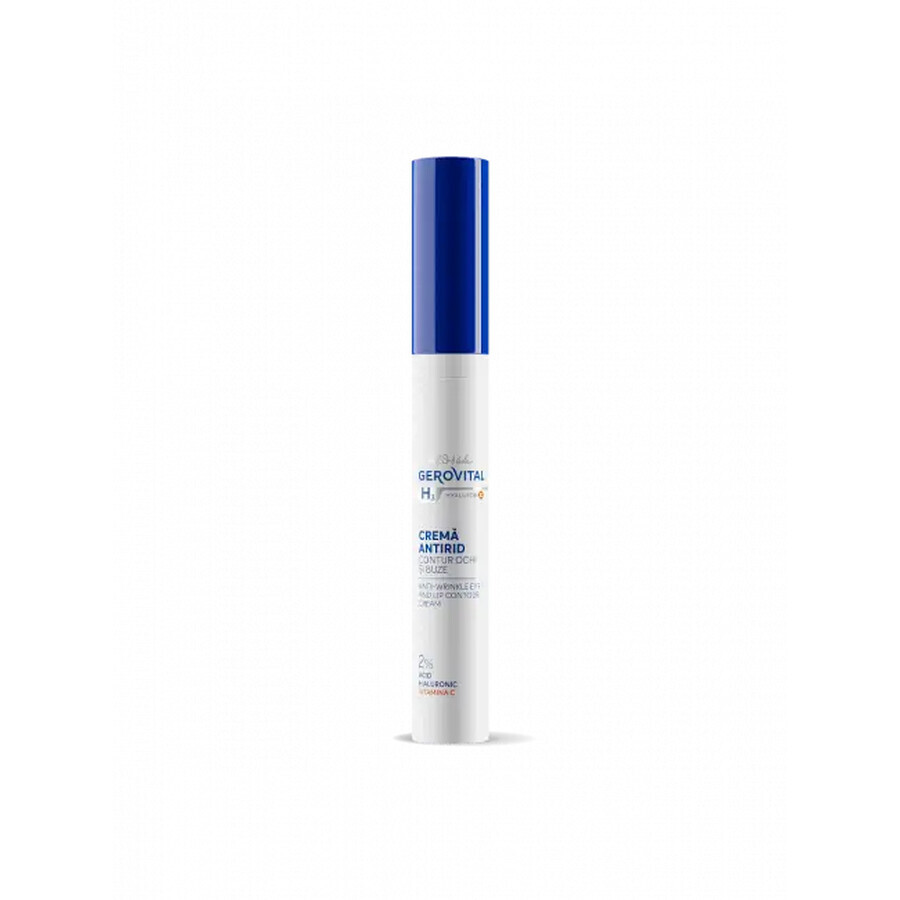Gerovital H3 Hyaluronic C Anti-Falten Augen- und Lippencreme, 15 ml, Farmec