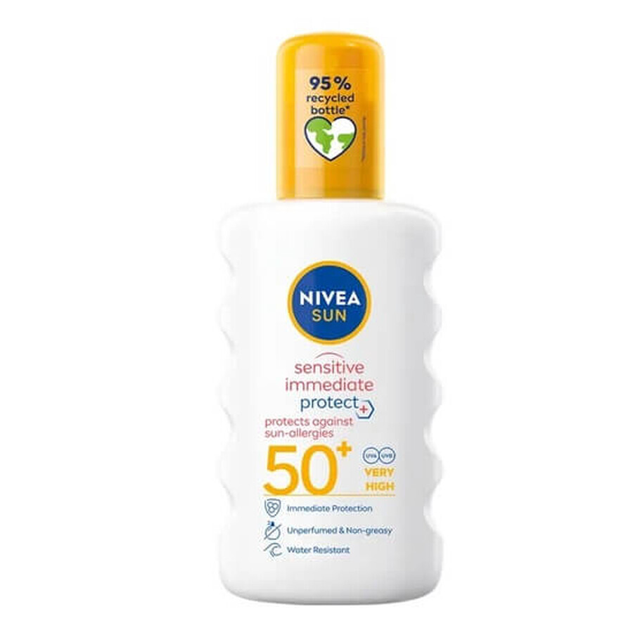 Sun Protection Spray SPF 50+ Allergy Sensitive Protect, 200 ml, Nivea Sun