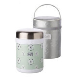 Stainless Steel Thermal Food Container with Carrying Case 900 ML Mint