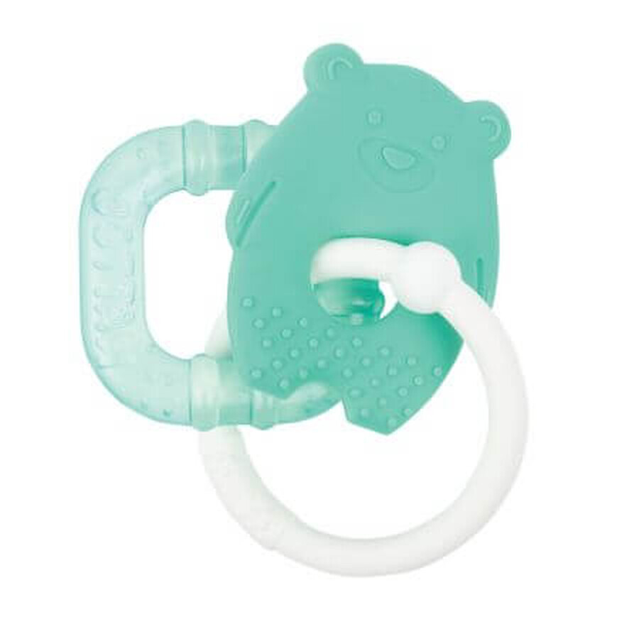 Silicone teething ring with cooling effect, 0 months+, Green, Nattou