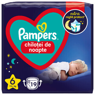 Stop&amp;Protect night nappies, No.6, 15+ kg, 19 pcs, Pampers